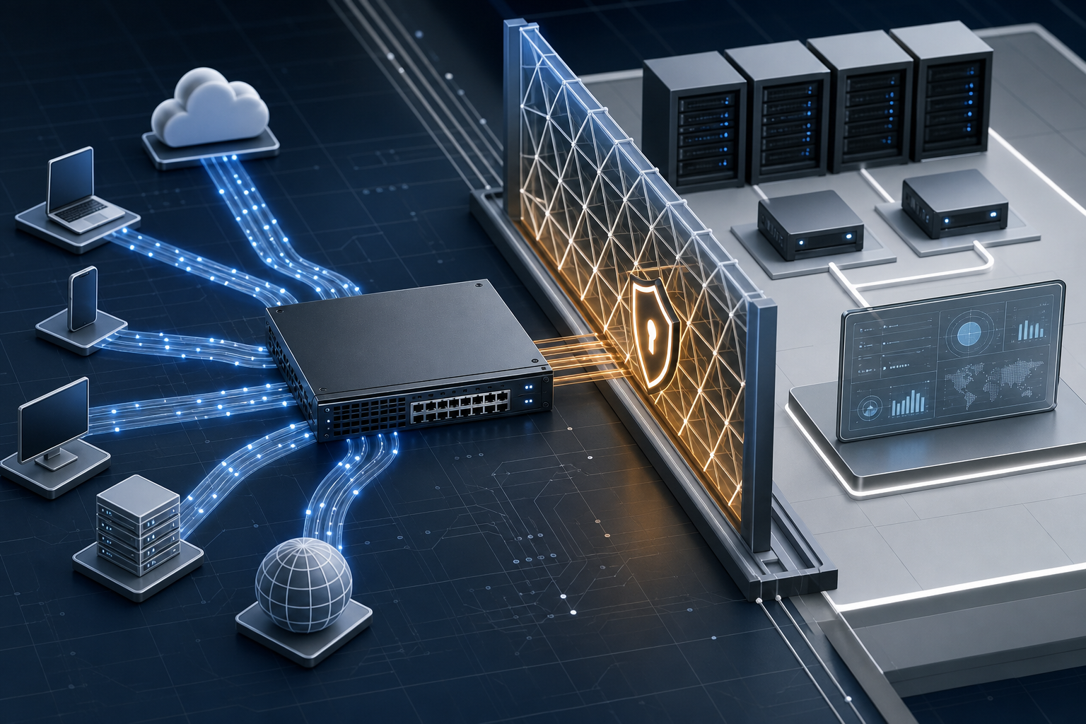 A load-balancing appliance separated from controller nodes by a hardened technical access boundary